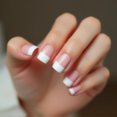Example of a clean french manicure