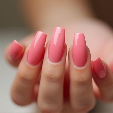 Example of a sleek gel manicure