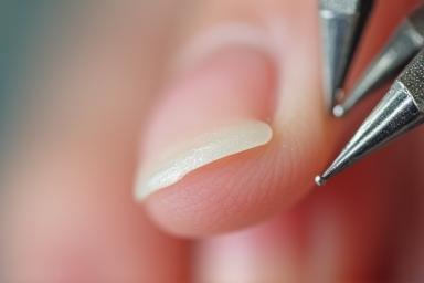 Close up of cuticle care