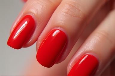 Hand with beautiful gel nails